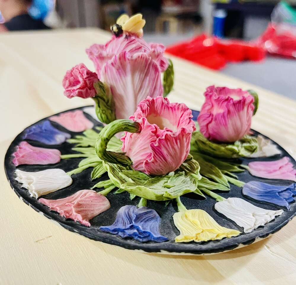 Mini Tea Set, Pink Roses by Popular Imports, 7pcs