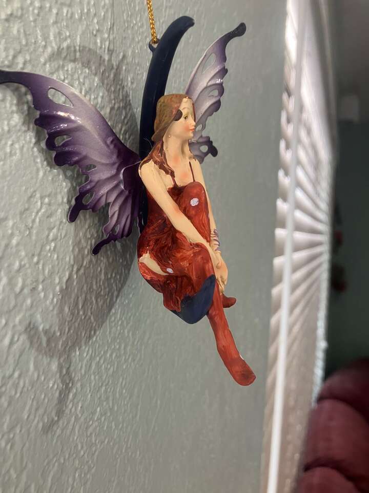 4x4x3 New $10 ea o 6 fr $50 fairy statue christmas angel ornament holiday sculpture on the moon (35