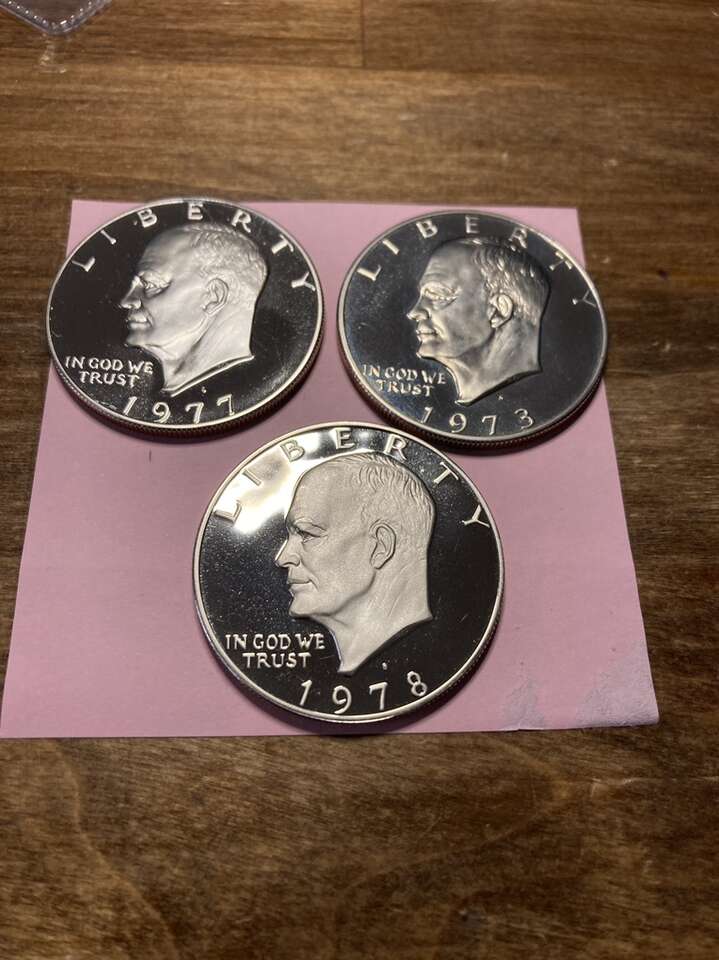 1973, 1977 & 1978 Eisenhower Proof Dollars