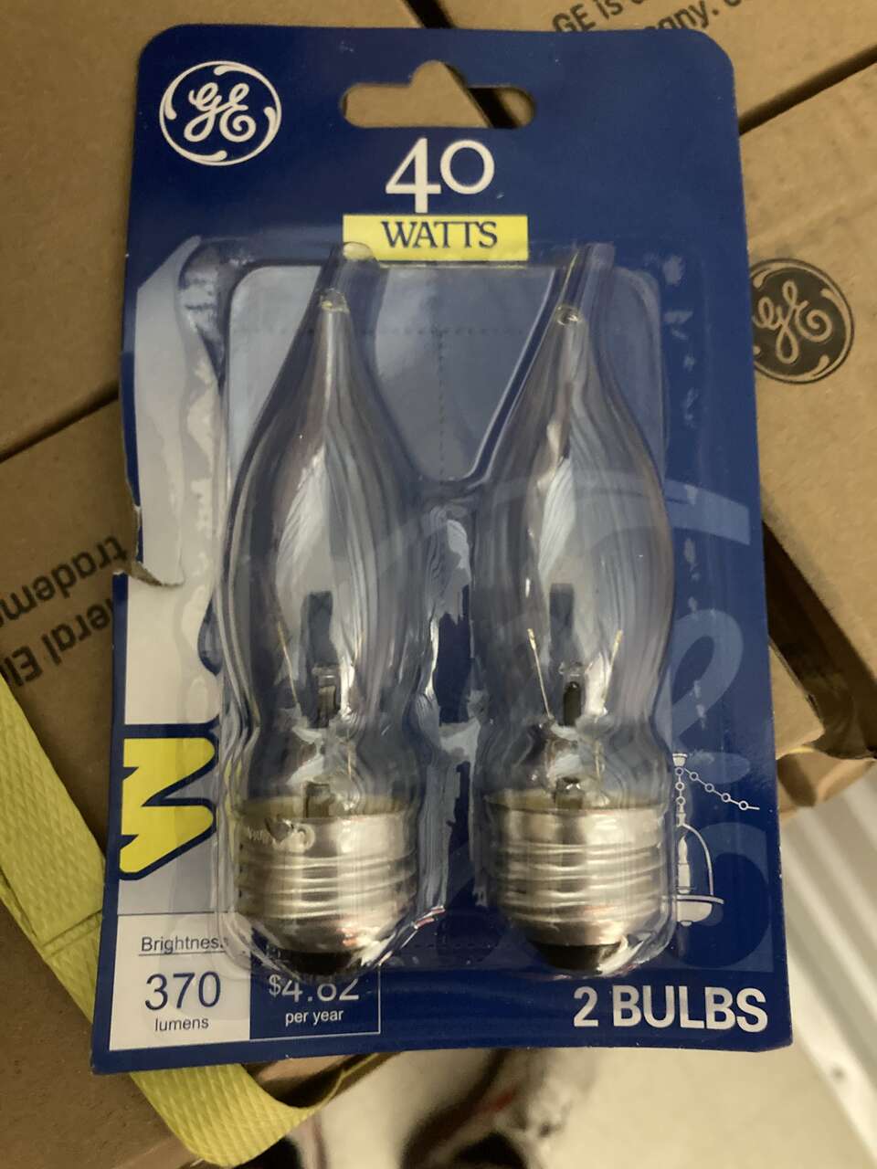 GE 40W A15 light bulbs