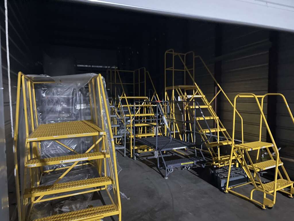 Warehouse Rolling Platform Step Ladders Ladder