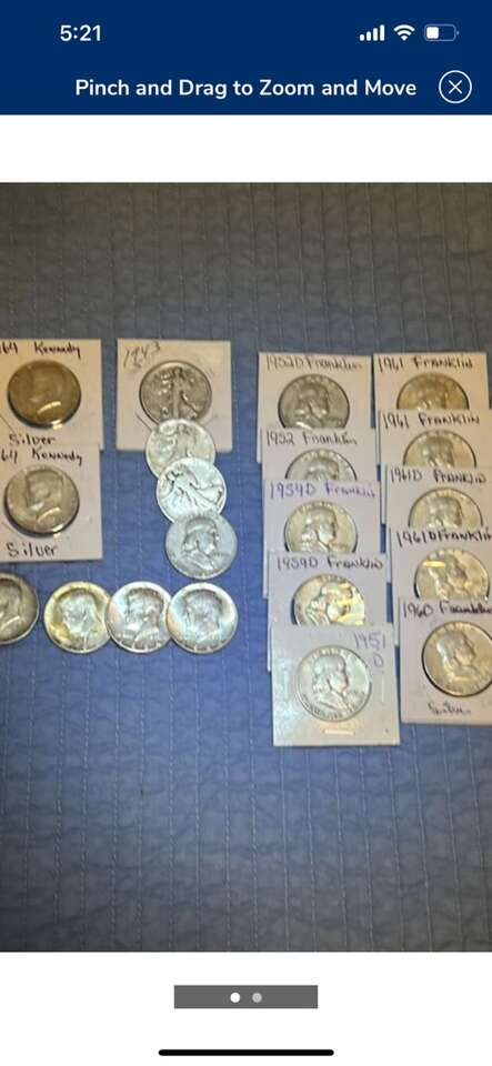 20 Half Dollar Silver Coins