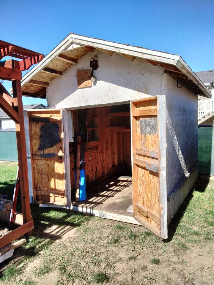 Absco Shed installed and just waiting for insulation and gym mat