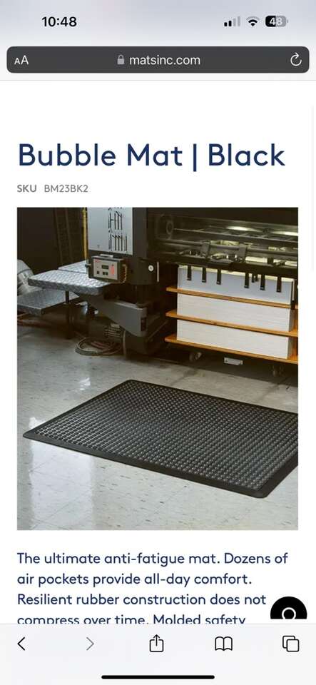 Durable Rubber Bubble Surface Fatigue Mat
