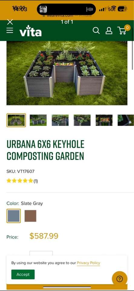 Brand new urbana 6x6 composting garden