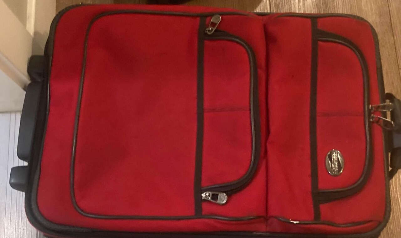 Carryon red suitcase