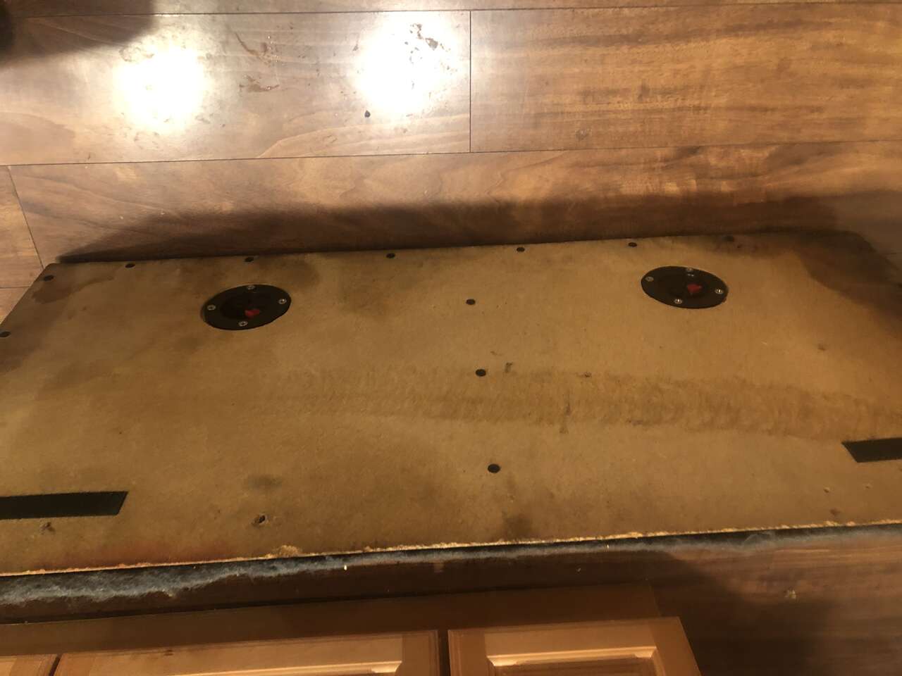 custom-built 8 inch sub enclosed dual  8 inch  car audio Ozitre  Grey