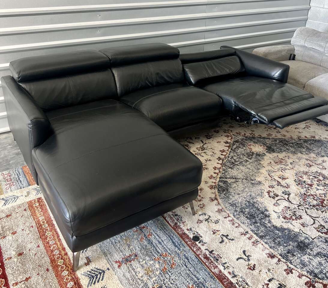 Leather sectional couch power recline… Furniture