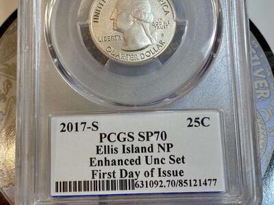 2017-S Ellis Island NP SP70 1st Day Issue