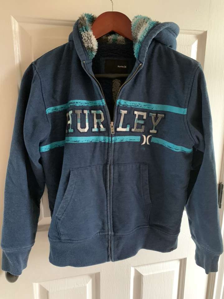Kids Hurley Full Zip Hoodie Size M 10/12