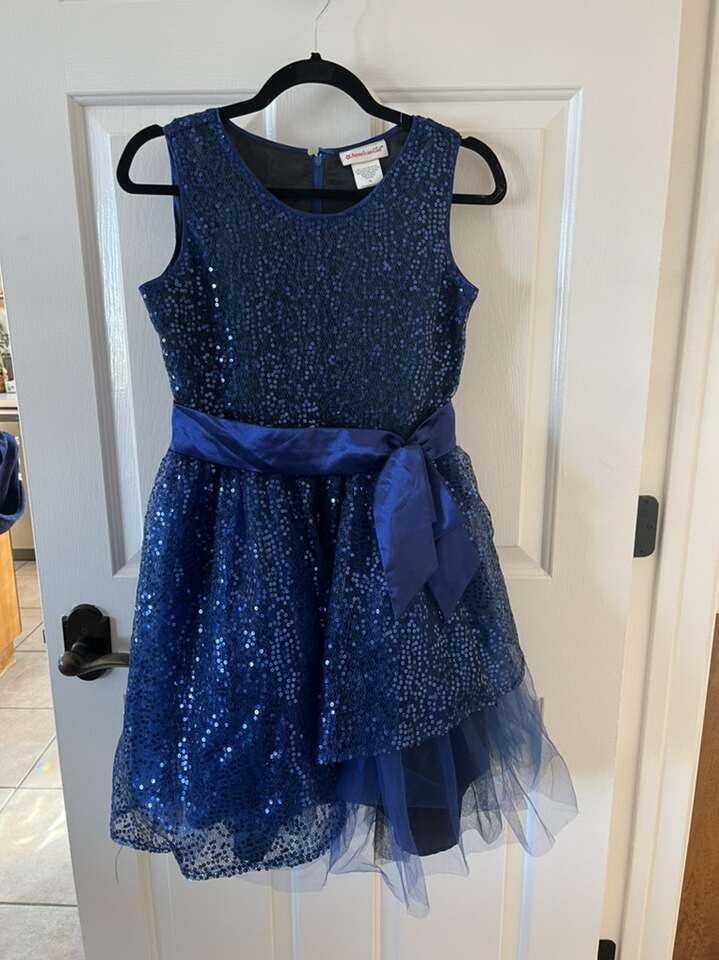 American Girl navy blue sequined Dress size 16