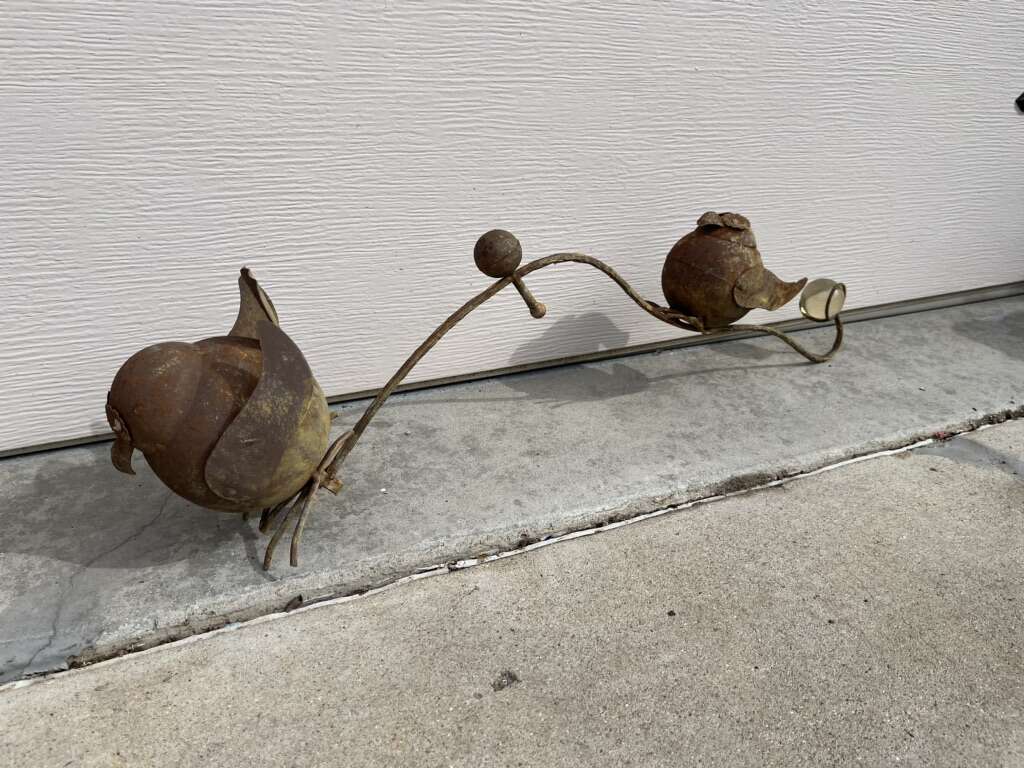 Metal Bird Decoration 34 Inches Long