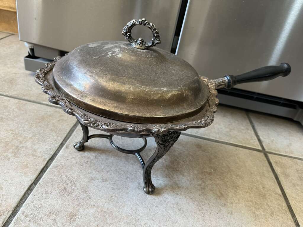 Vintage Serving Dish Warming Stand