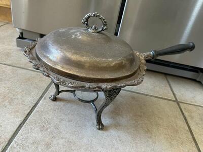 Vintage Serving Dish Warming Stand