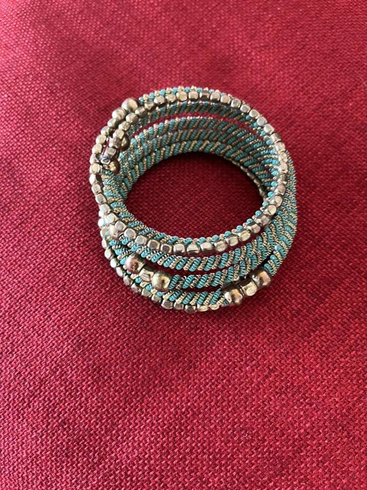 Bracelet Wrap Gold And Greenish Bracelet