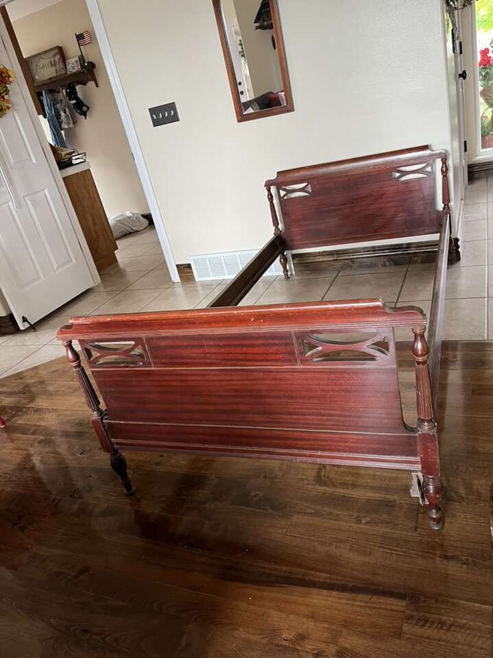 Beautiful Antique Twin Wood Bed