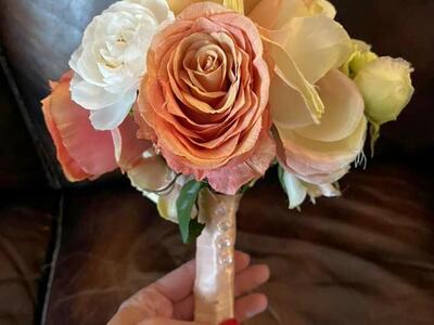 Fake Bridal Bouquet Oranges