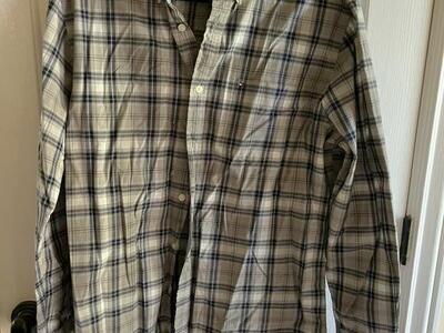 Shirt men's button up plaid Tommy Hilfiger Size L