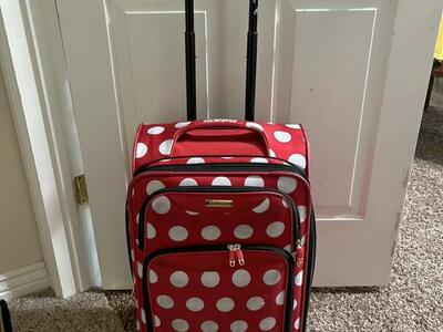 Red And White Polka Dot Carry On Bag