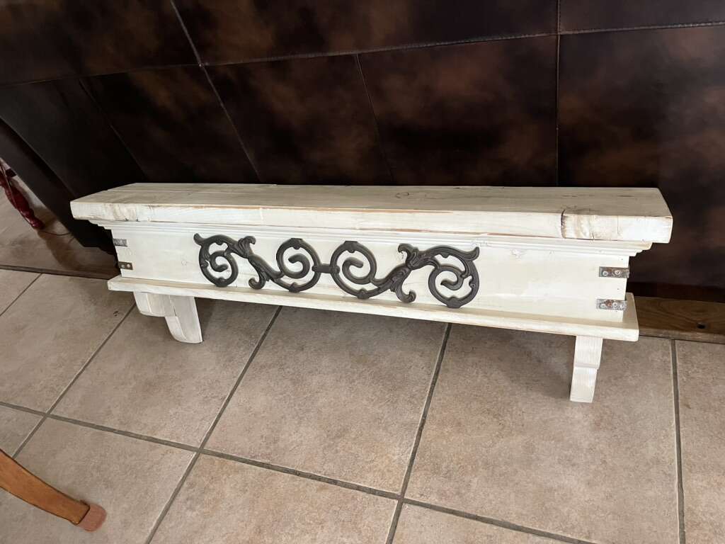 Large well built solid wood shelf 42L 15 1/2 T 7 D