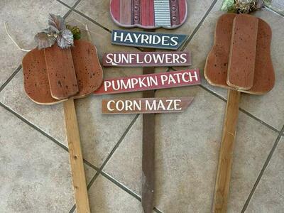 Fall Halloween Garden Stakes $15 Each