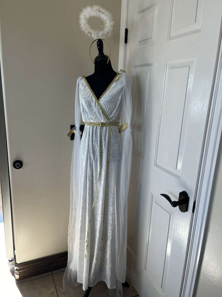 Adult Angel Costume With Halo Small