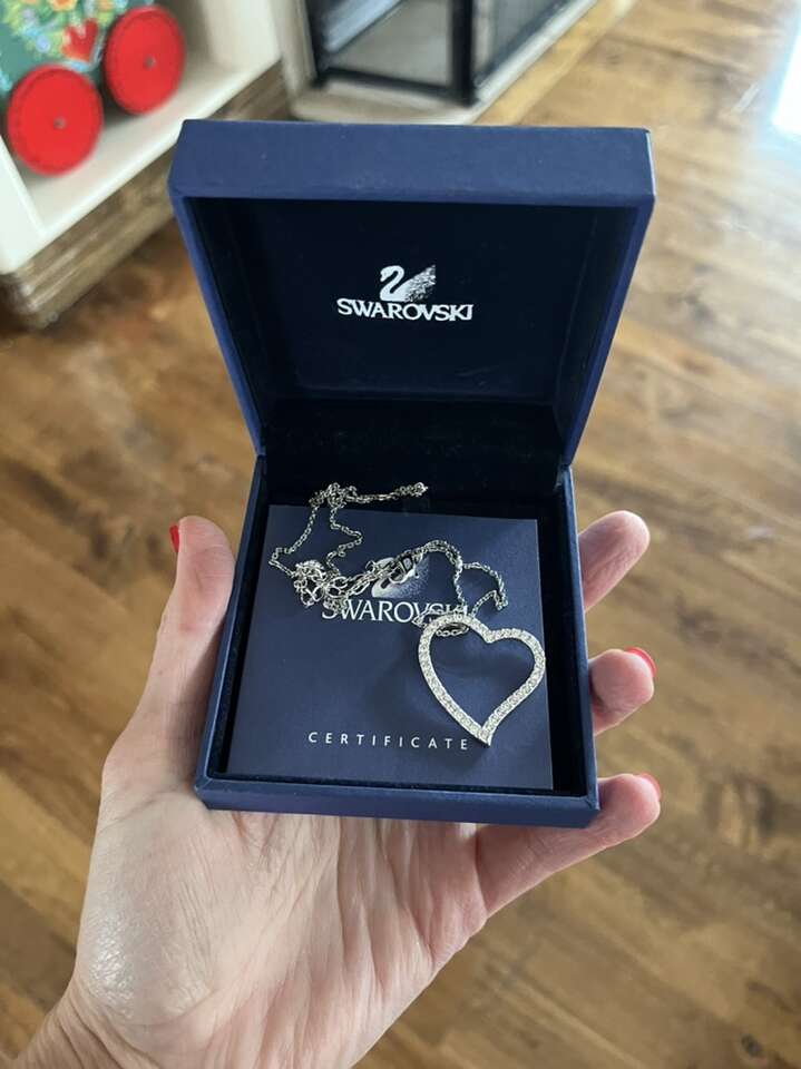 Swarovski Large Silver Heart Necklace