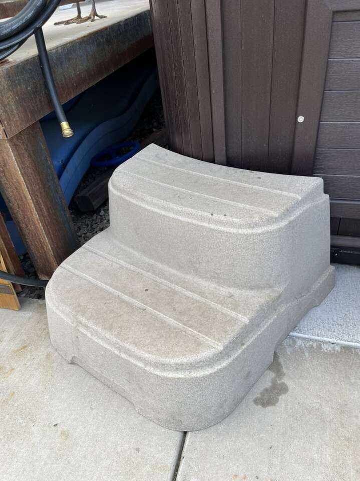 Hot Tub Stairs 16 Tall By 24 Wide Tan Colored