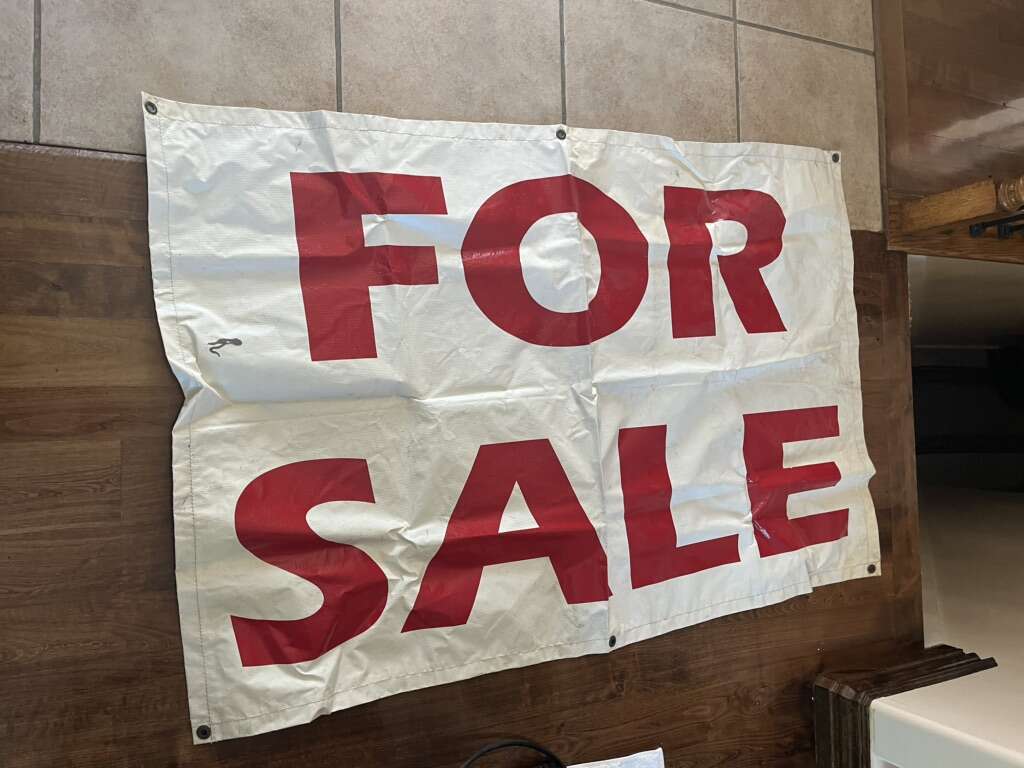 Huge For Sale Sign 59” By 40” With Rivet Corners