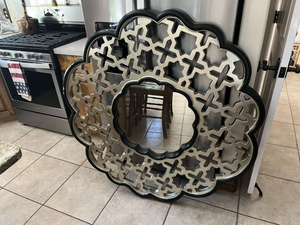 Large Round Decorative Mirror Size In Description