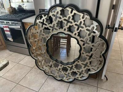 Large Round Decorative Mirror Size In Description