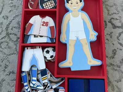 Wooden Magnetic Dress Up Athlete