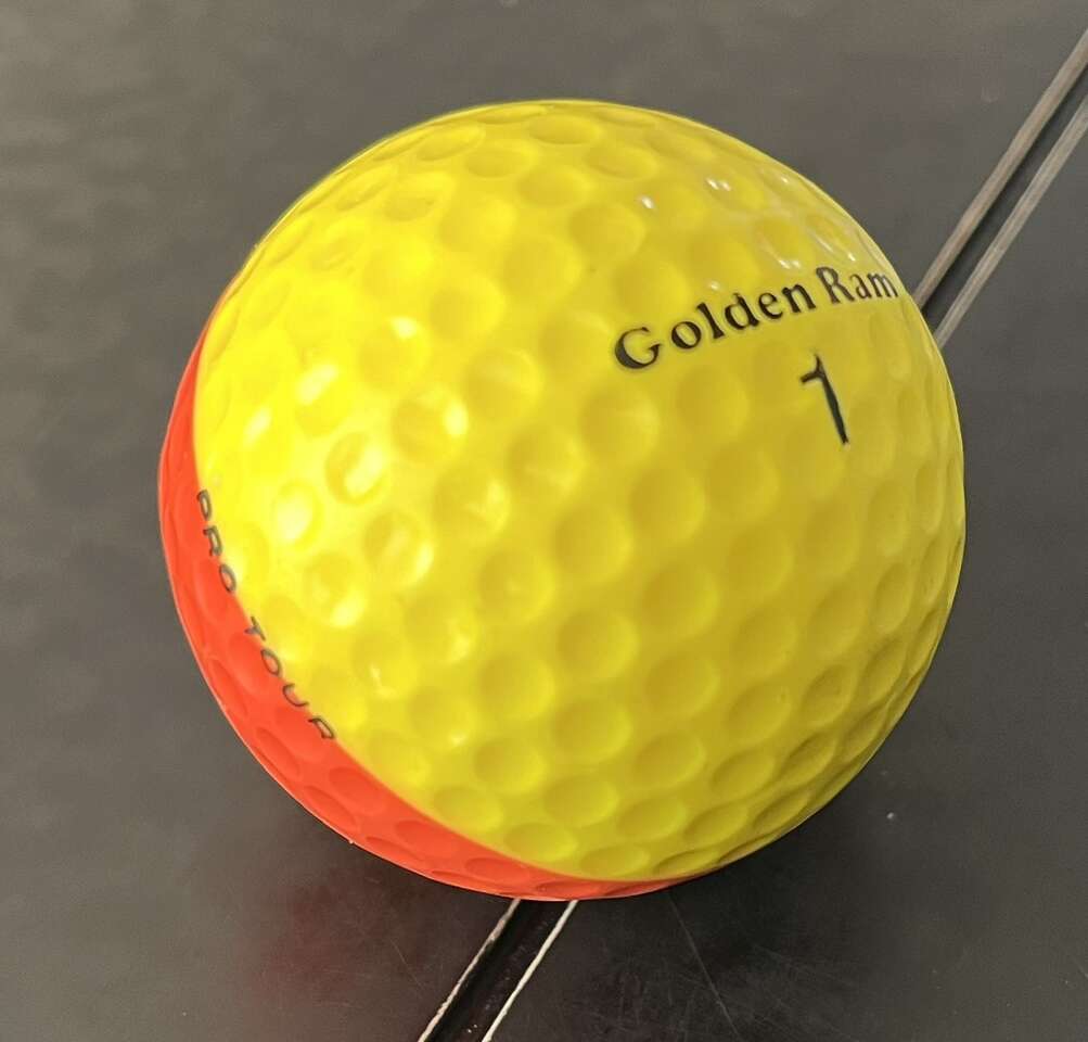Rare Golden Ram 2 Colored Ball Golf Ball