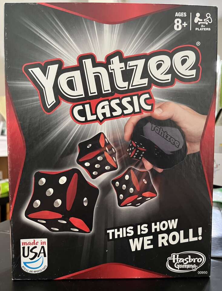 Yahtzee Classic Hasbro Black Red Edition Game