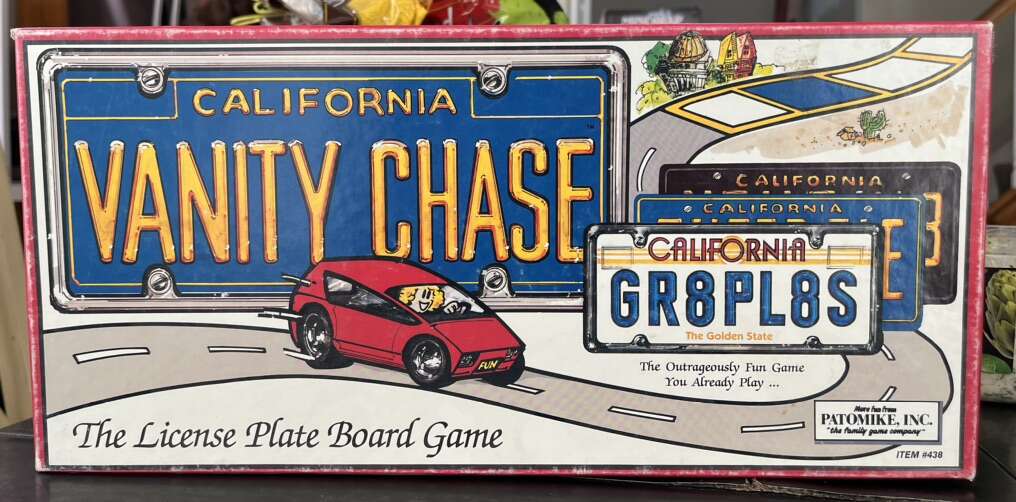 Vintage Vanity Chase, License Plate Game