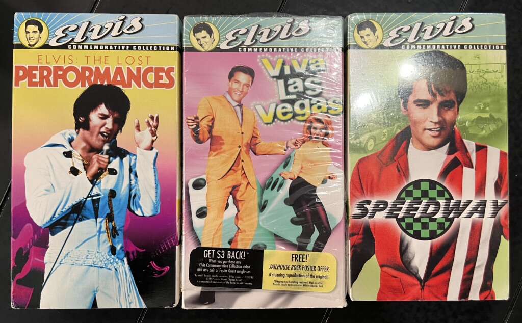 Lot Of 3 Elvis VHS Tapes, Speedway Sealed