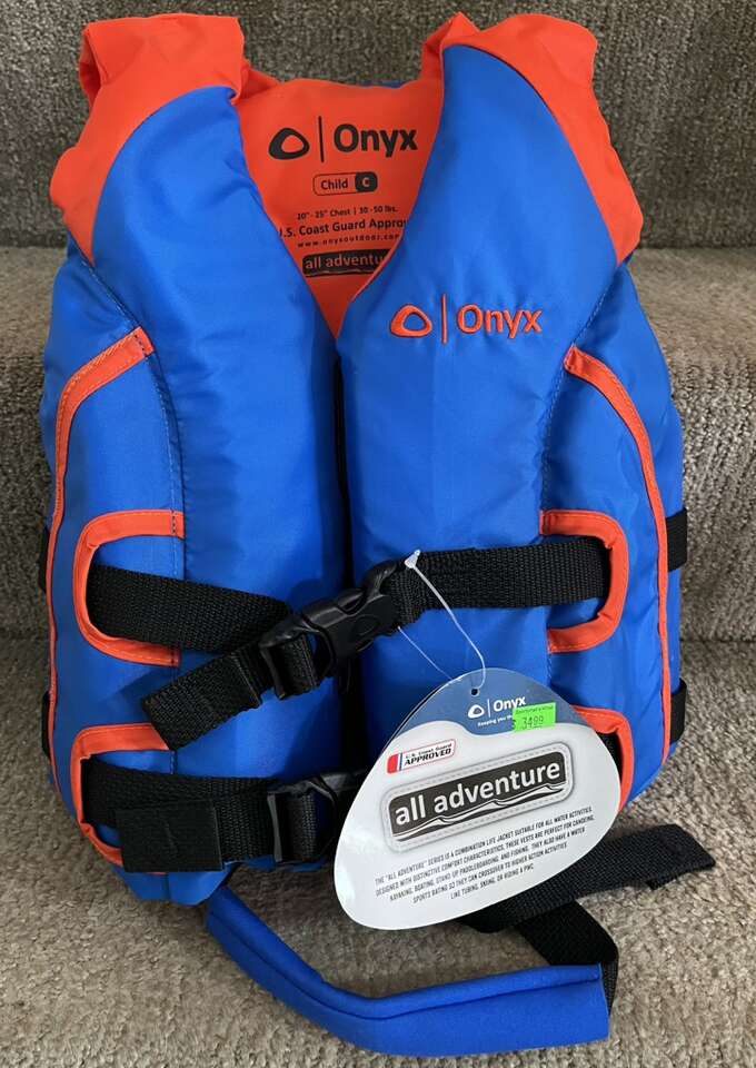 ONYX child life vest personal floatation device