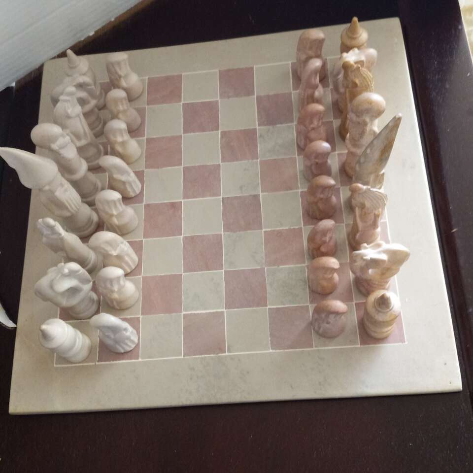 VINTAGE AFRICAN HAND CRAFTED CHESS SET