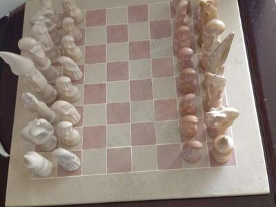 VINTAGE AFRICAN HAND CRAFTED CHESS SET