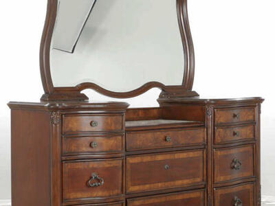 Nightstand and Dresser with Mirror