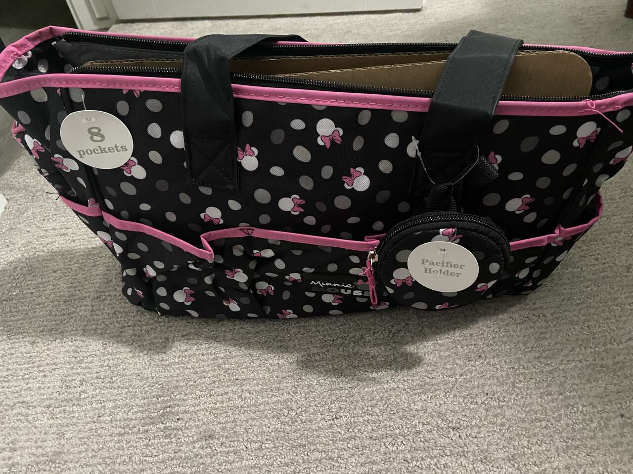 Disney Minnie Mouse Diaper Bag Set of 4 Pieces- NEW with Tags