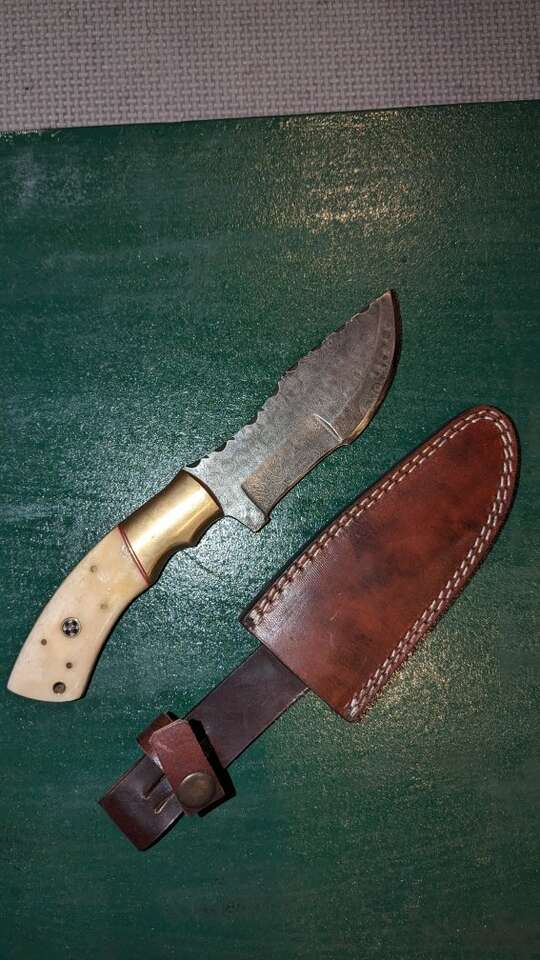 Damascus Tracker Fixed Blade Knife