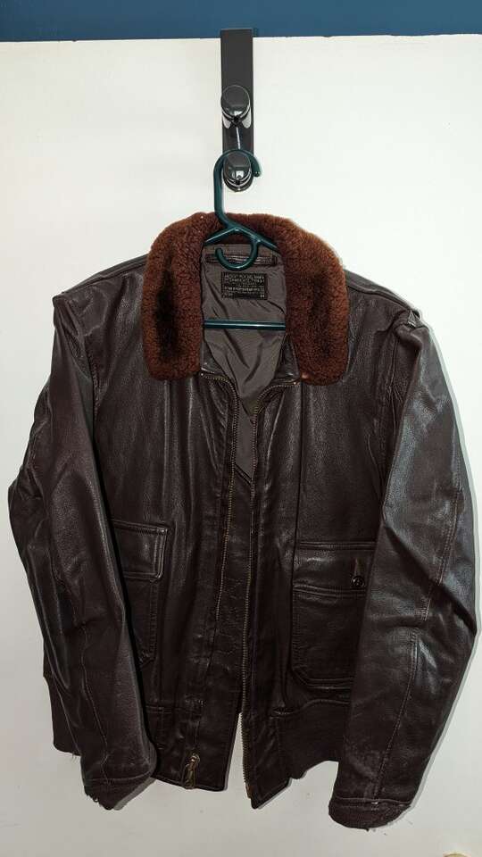 Vietnam Era Men's Leather Flight Jacket Size 44