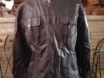 Faux leather jacket XL