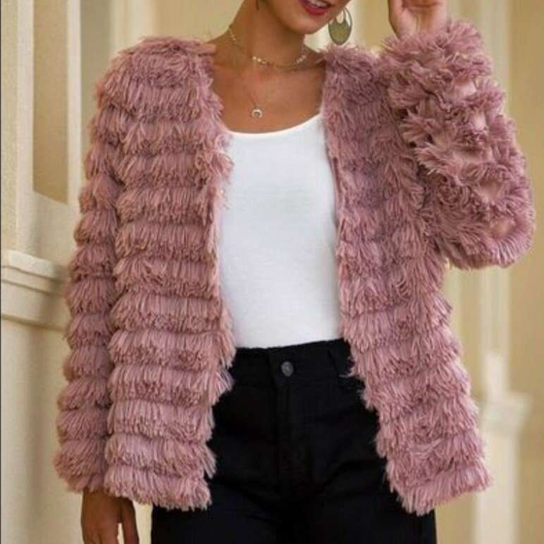Fuzzy pink jacket