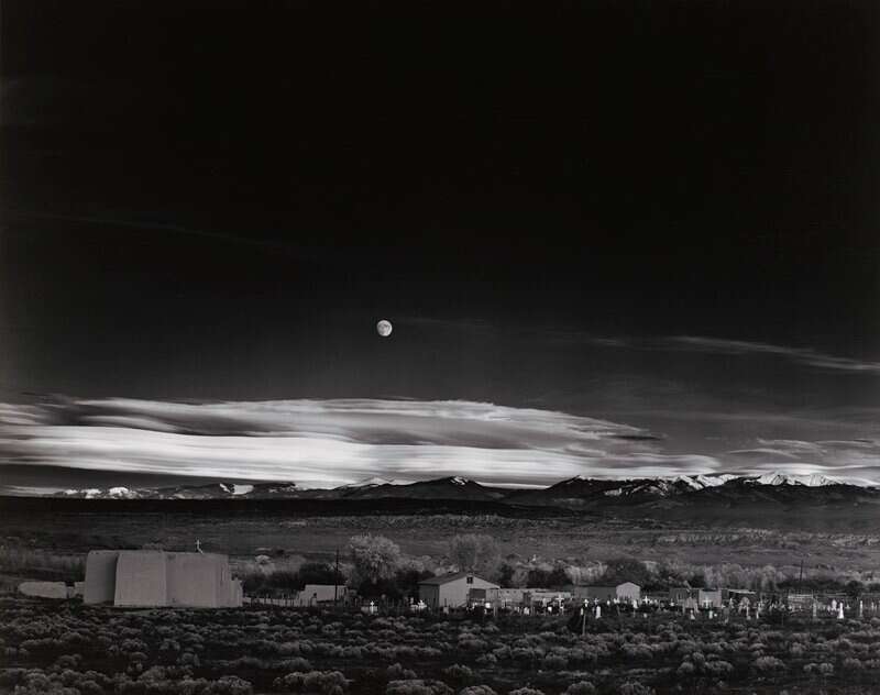 Ansel Adams Moonrise, Hernandez, New Mexico, 1941