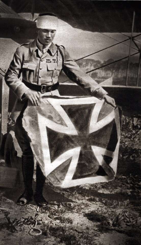 WW1 Airplane German Iron Cross Fabric Cutout