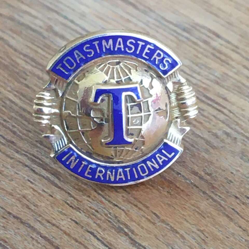 Vintage 50s 60s Toastmasters International Lapel Pin - Tie Tack - Gold Tone