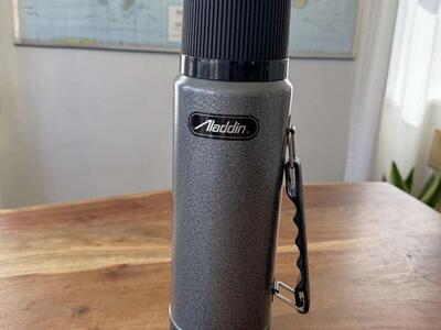 Vintage Aladdin Quart Thermos - SB950H - Gray/Black - Vacuum Bottle