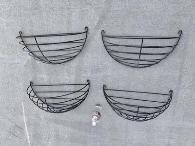 Half Round Metal Window Planters